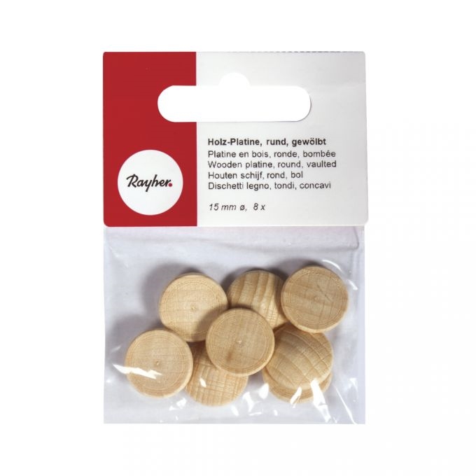 R6256500.jpg RAYHER WOODEN PLATINE DISC D.15MM 8PCS - Image 1