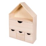 RAYHER WOODEN HOUSE WITH 4 DRAWERS 28X10X41CM