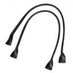 RAYHER SYNTHETIC LEATHER BAG HANDLES 2PCS 50.5X2.5CM BLACK