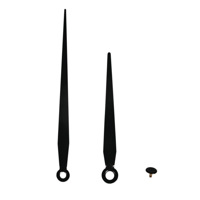 R69242576.jpg RAYHER CLOCK HANDS CLASSIC 80/105MM BLACK - Image 1