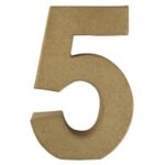 RAYHER PAPIER-MACHE NUMBER 5 4X1.5CM