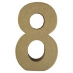 RAYHER PAPIER-MACHE NUMBER 8 4X1.5CM