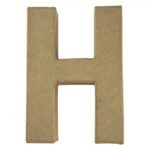 RAYHER PAPIER-MACHE LETTER H 4X1.5CM