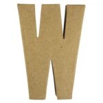 RAYHER PAPIER-MACHE LETTER W 4X1.5CM