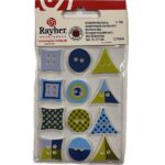 RAYHER BUTTONS MIX 2CM 12PCS MEDIUM BLUE