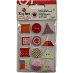 RAYHER BUTTONS MIX 2CM 12PCS PALE PINK