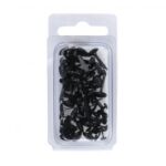 RAYHER BRADS ROUND 4+8MM 75PCS BLACK