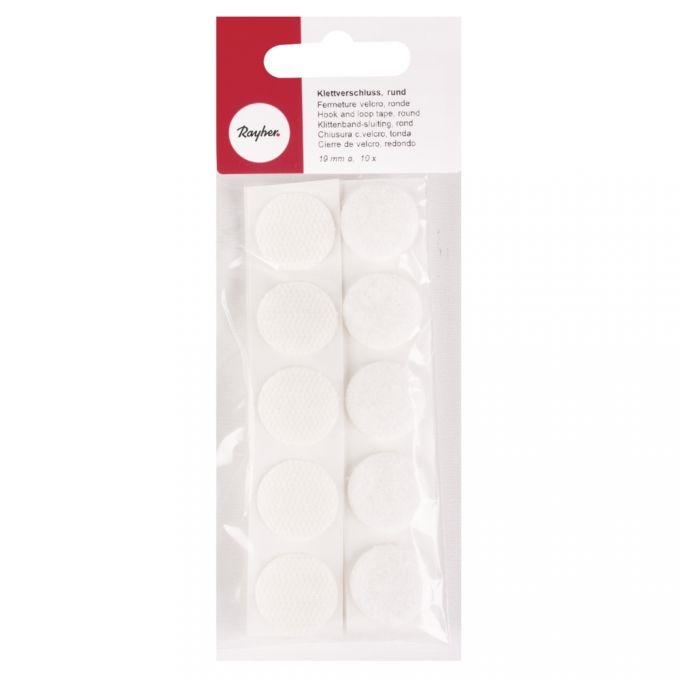 R7898700.jpg RAYHER HOOK+LOOP TAPE D.19MM 10PCS ROUND - Image 1