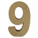 RAYHER PAPIER-MACHE NUMBER 9 10X1CM