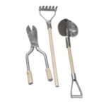 RAYHER METAL+WOOD GARDEN TOOLS 9-13CM 3PCS