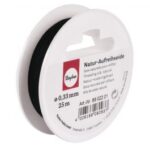RAYHER THREADING SILK D.0.35MMX25M BLACK