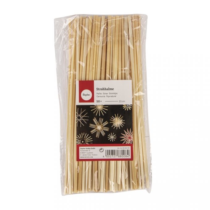 R8906200.jpg RAYHER STRAW STALKS 22CM 50PCS NATURAL - Image 1