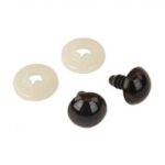 RAYHER PLASTIC SAFETY ANIMAL EYES D.12MM 10PCS DARK BROWN [WITH WASHERS]
