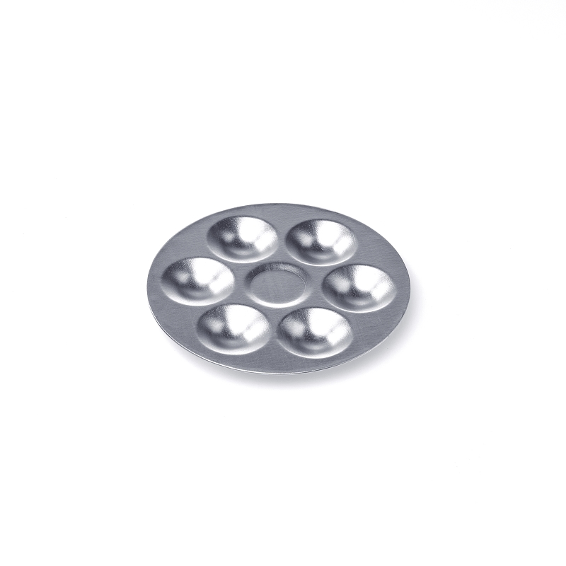 TX262.jpg TEXMEN ALUMINIUM PALETTE ROUND 6 WELLS - Image 1