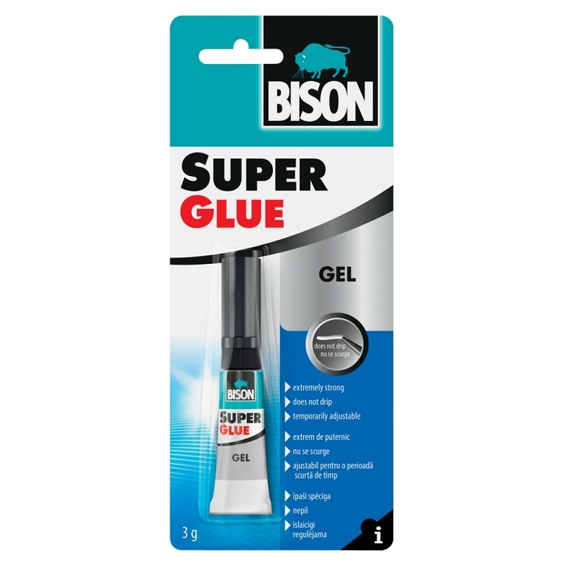 LP03BISGG01.jpg BISON SUPER GLUE GEL 3G - Image 1