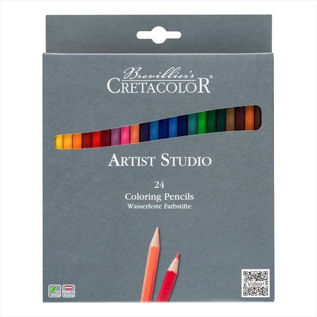 CR28024.jpg CRETACOLOR ARTIST STUDIO 24 COLOR PENCILS - Image 1