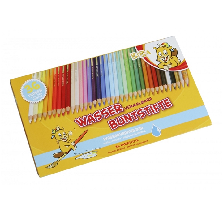 CR33036.jpg CRETACOLOR BIBA 36PCS WATERSOLUBLE COLORED PENCILS - Image 1