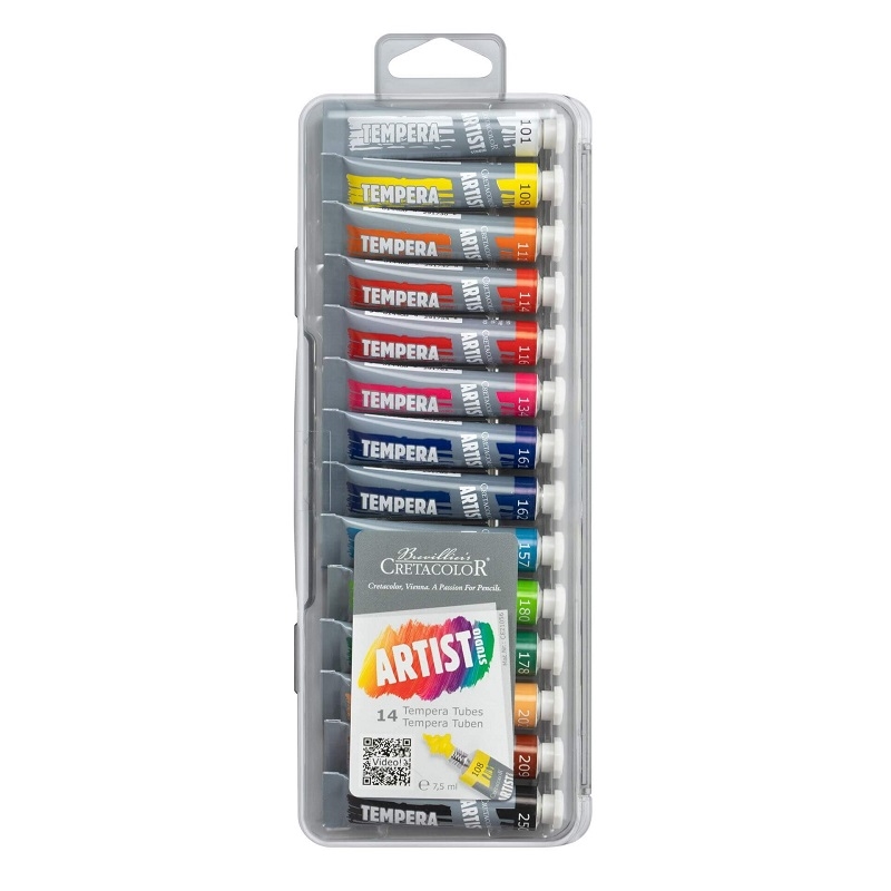 CR35014.jpg CRETACOLOR ARTIST STUDIO TEMPERA PAINT 14X7.5ML - Image 1