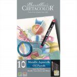 CRETACOLOR AQUASTIC OIL PASTEL METALLIC 10PCS SET