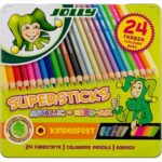 JOLLY SUPERSTICKS METALLIC+NEON PENCIL 24PCS SET