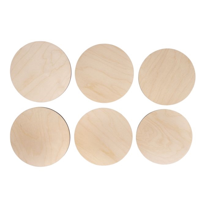 R64669505.jpg RAYHER WOOD ROUND PANEL SET D.11.5-12.5CM 6PCS - Image 1