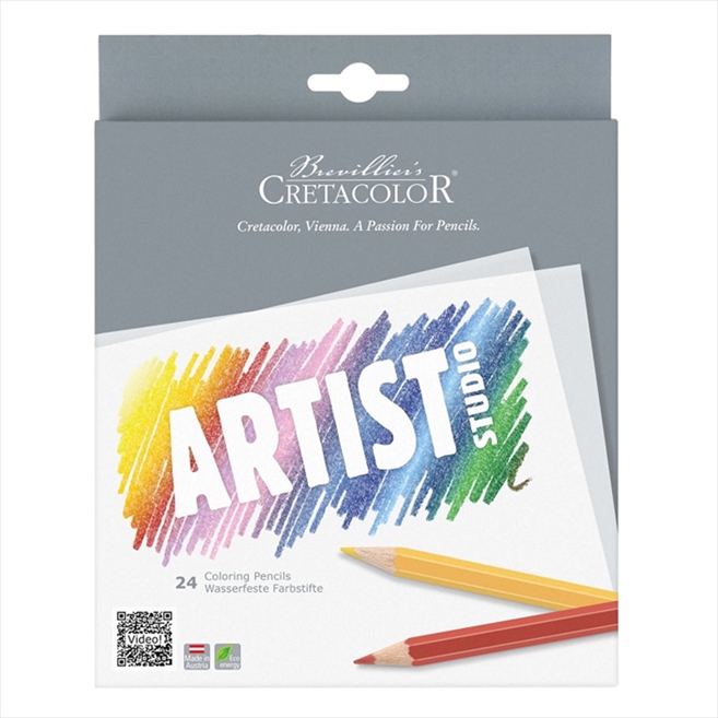 CR28224.jpg CRETACOLOR ARTIST STUDIO 24 COLOR PENCILS - Image 1