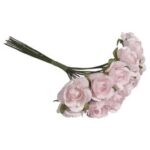 RAYHER SMALL ROSES D.15MM 10CM 12PCS BLUSH PINK