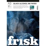 FRISK BLACK ALCOHOL INK PAPER PAD A3 155G 15SH