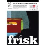 FRISK BLACK MIXED MEDIA PAPER PAD A3 250G 30SH