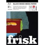 FRISK BLACK MIXED MEDIA PAPER PAD A4 250G 30SH