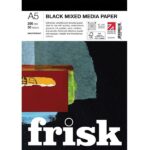 FRISK BLACK MIXED MEDIA PAPER PAD A5 250G 30SH