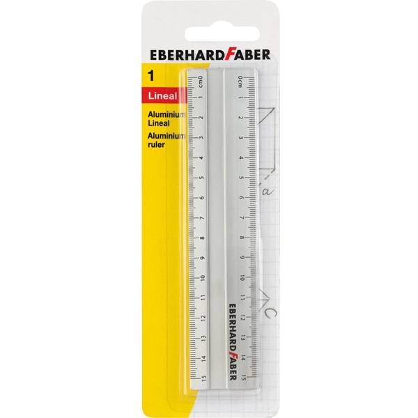 EF570008.jpg EBERHARD FABER ALUMINIUM RULER 15CM - Image 1