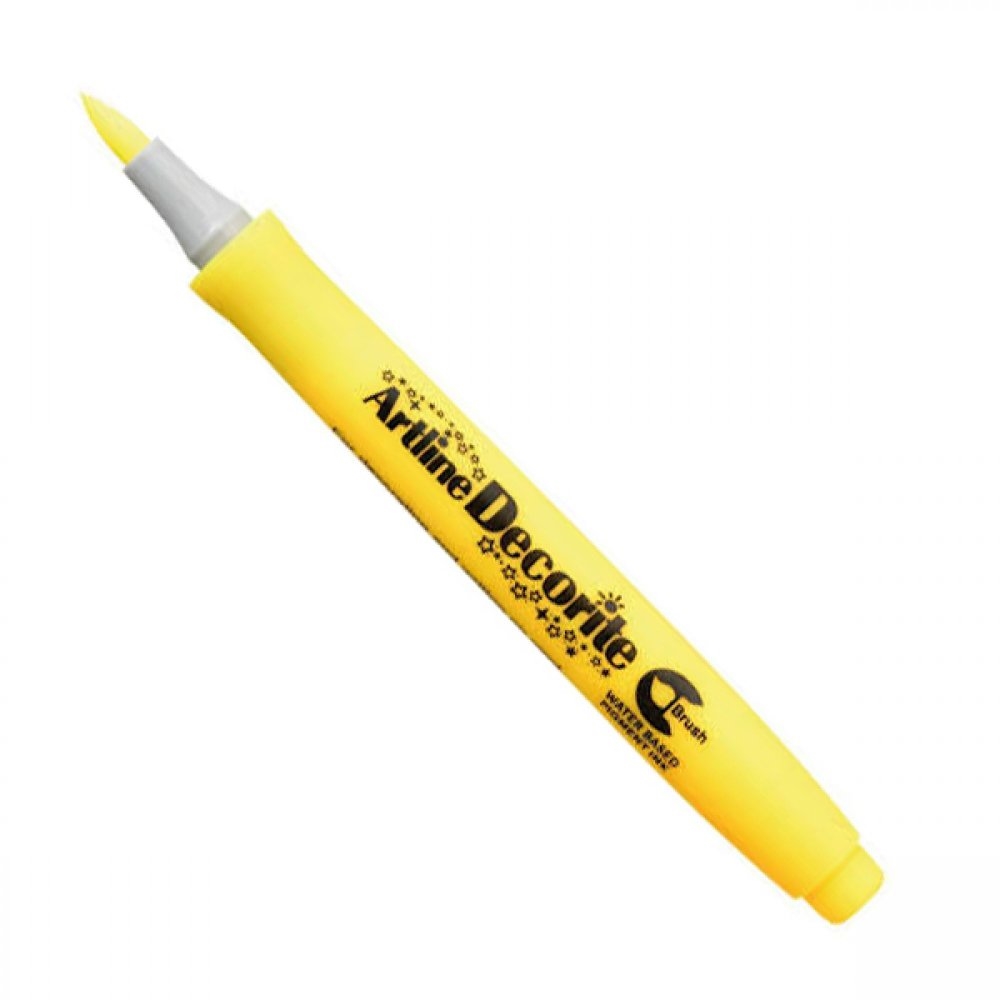 EDF-FY.jpg ARTLINE DECORITE BRUSH MARKER YELLOW - Image 1