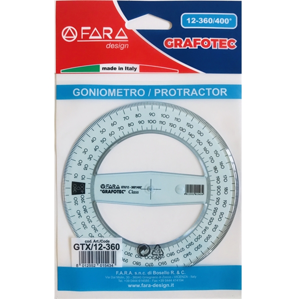 FRGTX-12-360.jpg FARA PROTRACTOR GRAFOTEC 12CM 360DGR - Image 1