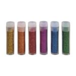 RAYHER BIO GLITTER 6X2G COLOURED MIX