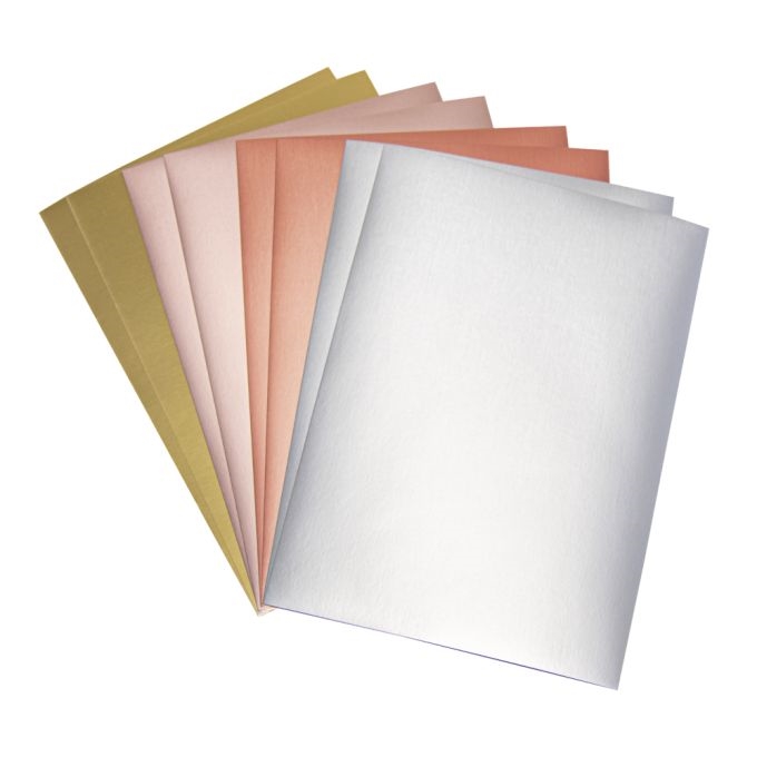 R67365000.jpg RAYHER EFFECT METALLIC MAT PAPER 250G A4 8SH - Image 1