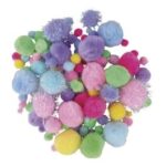 RAYHER POMPONS MIX METALLIC D.0.5-4.5CM 120PCS ASSORTED