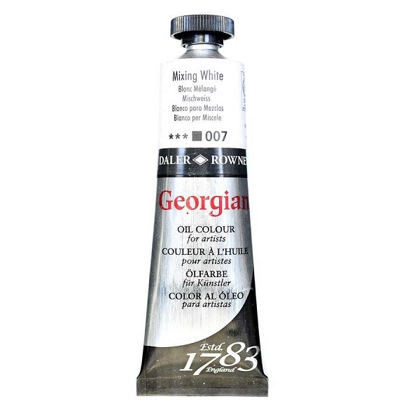 111014007.jpg DALER ROWNEY GEORGIAN OIL COLOUR 38ML MIXING WHITE - Image 1