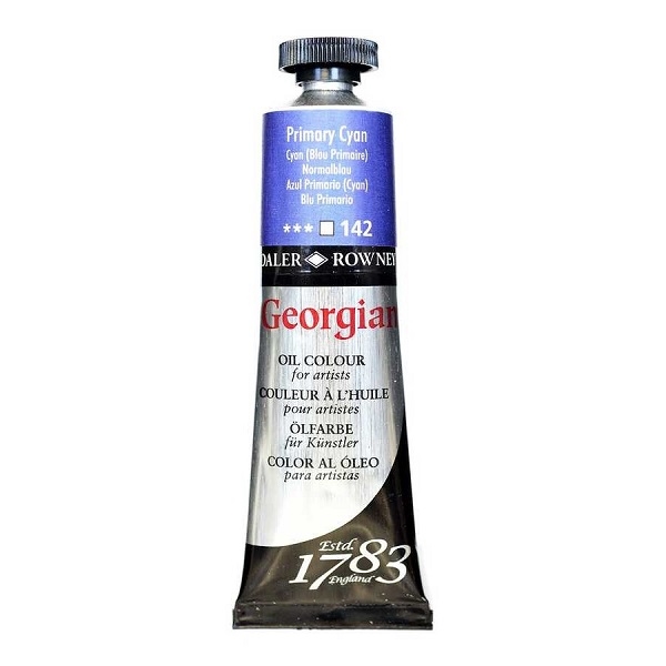 111014142.jpg DALER ROWNEY GEORGIAN OIL COLOUR 38ML PRIMARY CYAN - Image 1