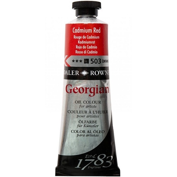 111014503.jpg DALER ROWNEY GEORGIAN OIL COLOUR 38ML CADMIUM RED - Image 1