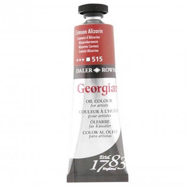 111014515.jpg DALER ROWNEY GEORGIAN OIL COLOUR 38ML ALIZARIN CRIMSON - Image 1