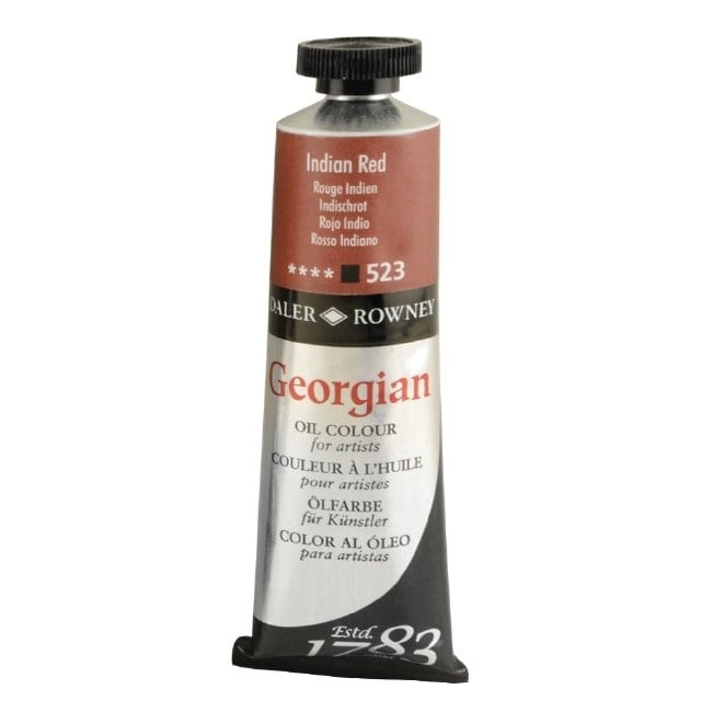 111014523.jpg DALER ROWNEY GEORGIAN OIL COLOUR 38ML INDIAN RED - Image 1