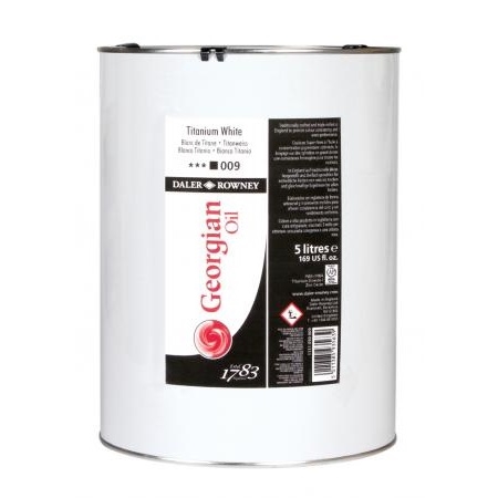 111050009.jpg DALER ROWNEY GEORGIAN OIL COLOUR 5LT TITANIUM WHITE - Image 1