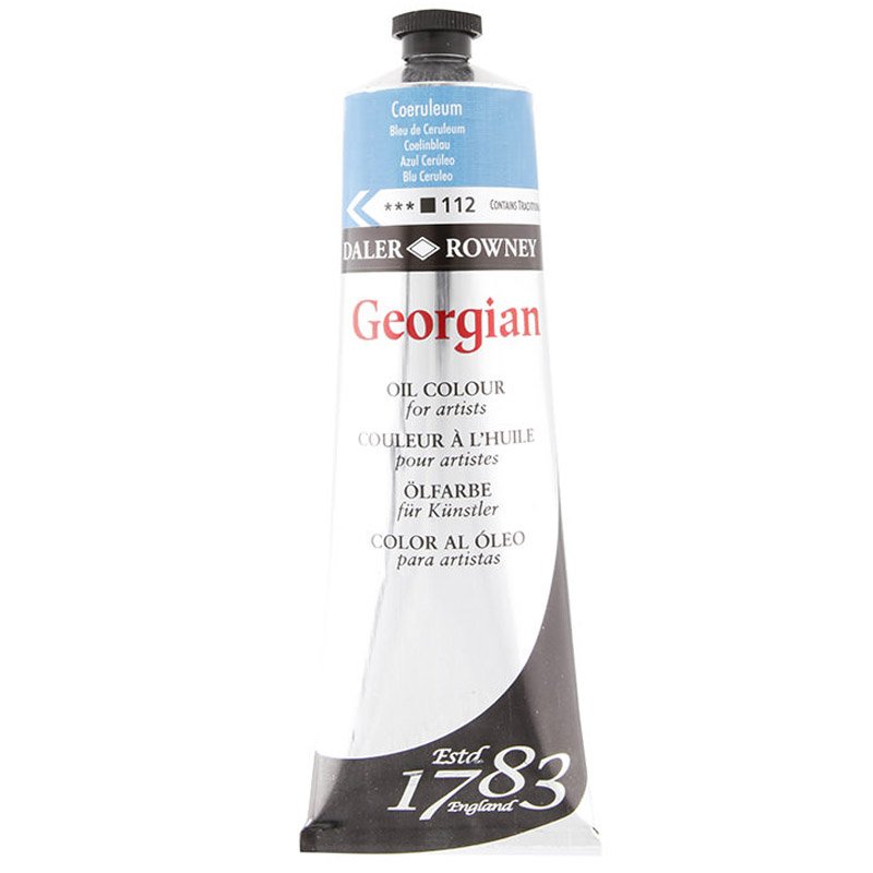 111225112.jpg DALER ROWNEY GEORGIAN OIL COLOUR 225ML COERULEUM - Image 1