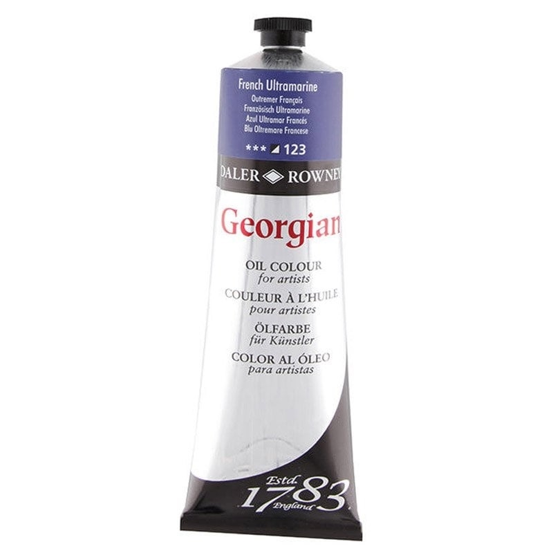 111225123.jpg DALER ROWNEY GEORGIAN OIL COLOUR 225ML FRENCH ULTRAMARINE BLUE - Image 1