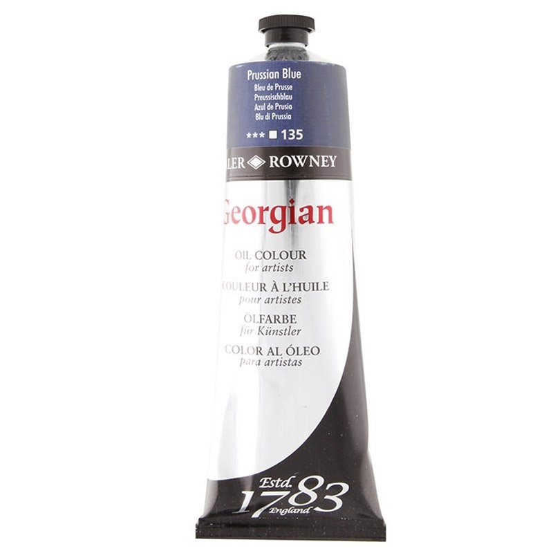 111225135.jpg DALER ROWNEY GEORGIAN OIL COLOUR 225ML PRUSSIAN BLUE - Image 1