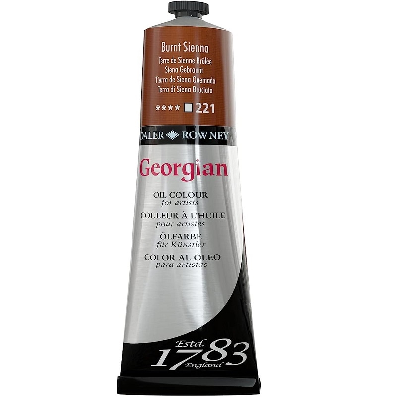 111225221.jpg DALER ROWNEY GEORGIAN OIL COLOUR 225ML BURNT SIENNA - Image 1