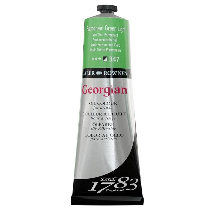 111225347.jpg DALER ROWNEY GEORGIAN OIL COLOUR 225ML PERMANENT GREEN LIGHT - Image 1