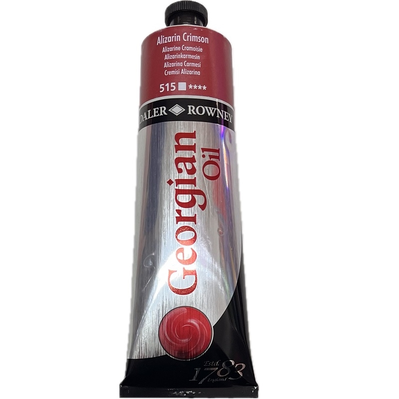 111225515.jpg DALER ROWNEY GEORGIAN OIL COLOUR 225ML ALIZARIN CRIMSON - Image 1