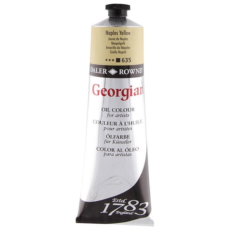 111225635.jpg DALER ROWNEY GEORGIAN OIL COLOUR 225ML NAPLES YELLOW - Image 1
